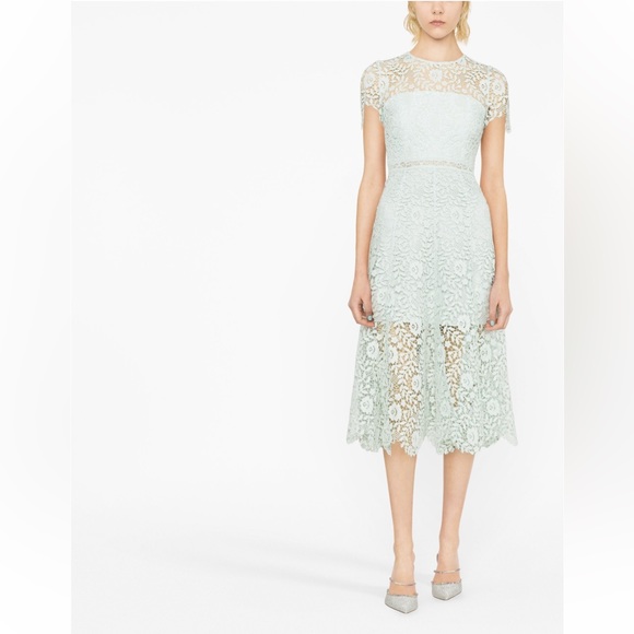 Self Portrait Rose Lace Midi Dress - Picture 2 of 8